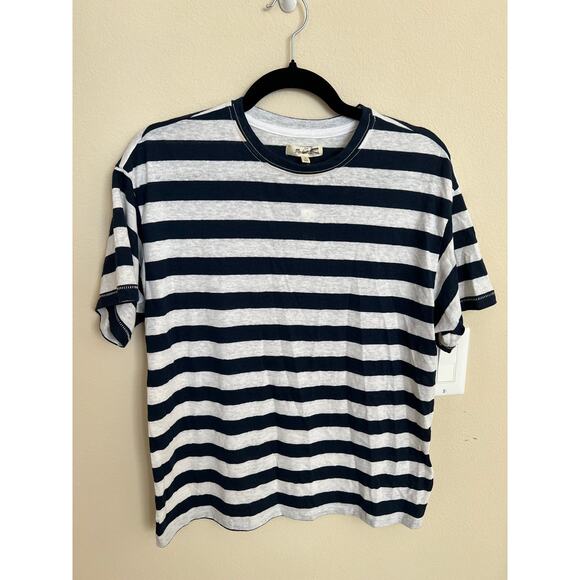 Madewell Linen-Blend Crewneck Oversized Tee - Picture 2 of 8